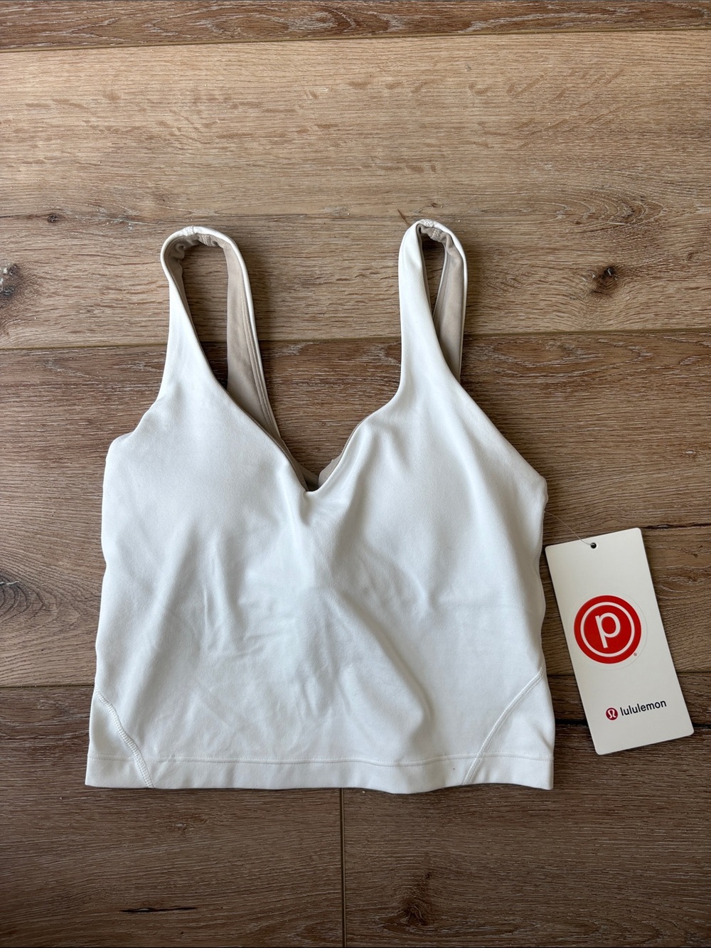lululemon athletica White Cropped Athletic Tank Top